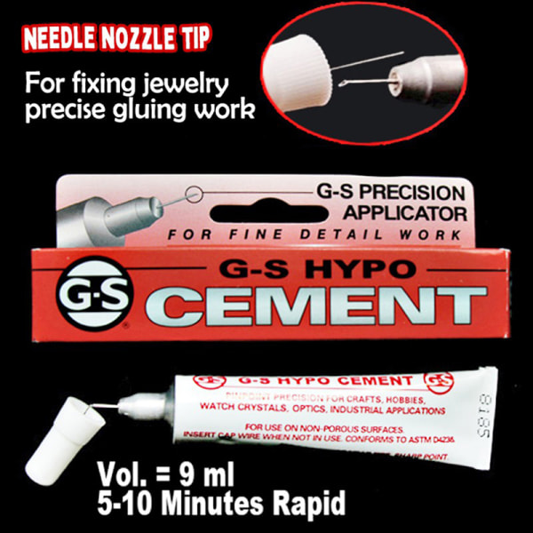 9 ml G-s Hypo Cement Precision Applicator -liimaliima Gluille one size