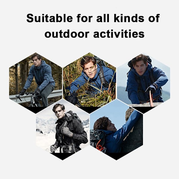 -20℃ Talv lämpimät fleece-hanskat Miehet Termiset Urheilu Pyöräily Lumi Blue
