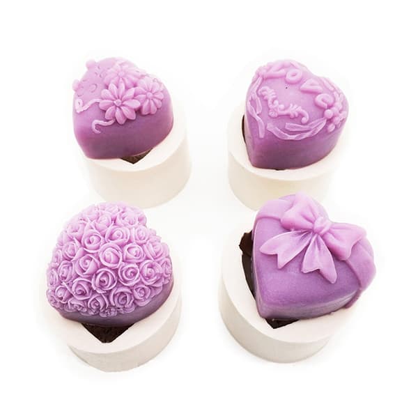 Hjerte Kærlighed Rose Blomst Form Silikone Sæbeform Chokolade Lys B