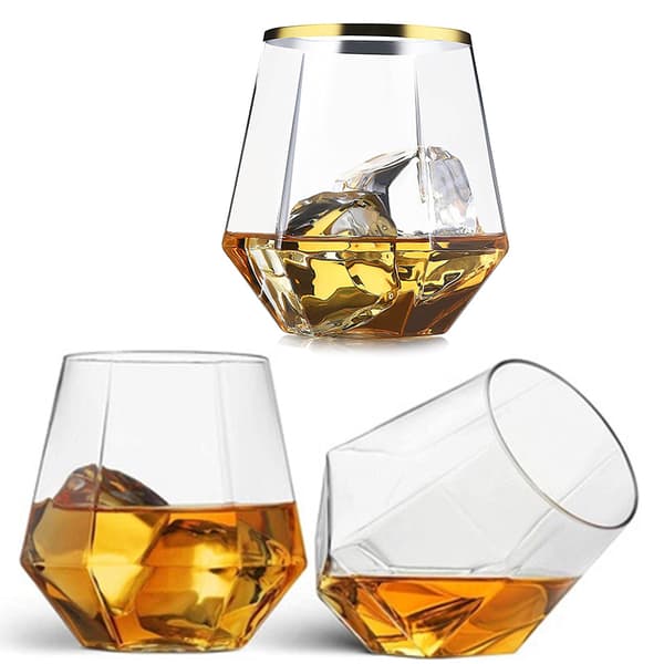 Hexagonal kopp 360ml Bröllop Vinglas Dryckesartiklar Transparent A2