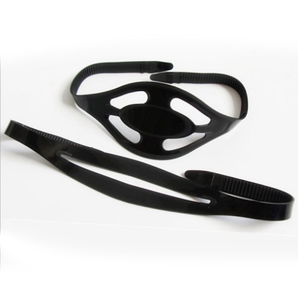 Gummi Dykning Snorkel Svømmemaske Udskiftning af rem Adgang Black L