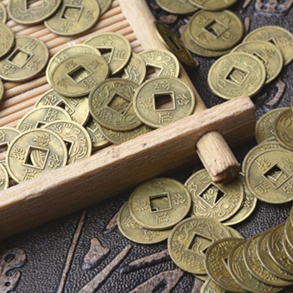100 stk Feng Shui-mønter Gamle I Ching-mønter til sundhed rigdom onesie