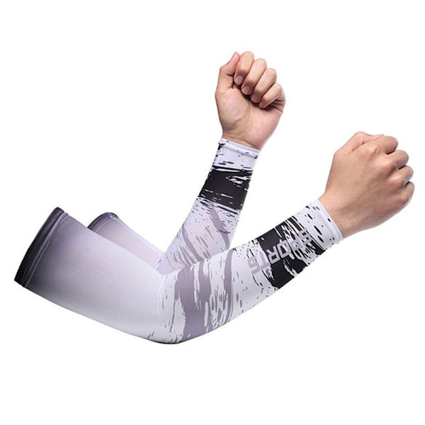 Ice Silk Arm Sleeves Cover Sports Running UV Solbeskyttelse Ud B1 One Size