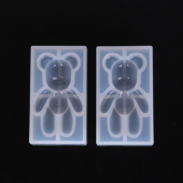 Mote Silikon Bear Shape Dyr UV-former for harpikssmykker onesize