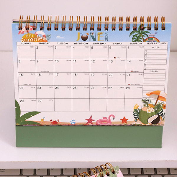 Liten Skrivbords kalender 2024-2025 Green