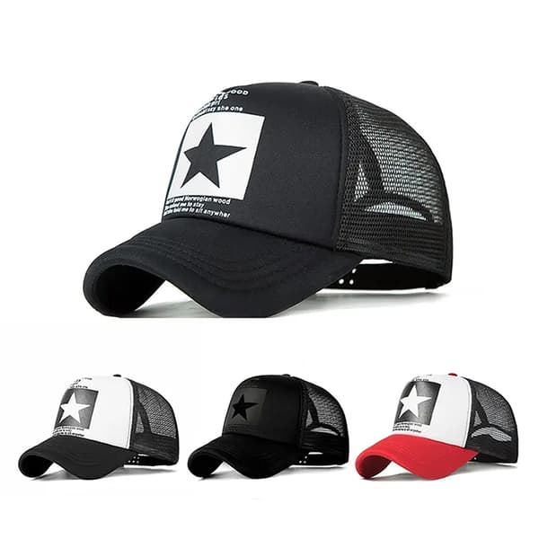 Mote Baseball Cap Snapback Mesh Hatter Menn Kvinner Utendørs Uformell A