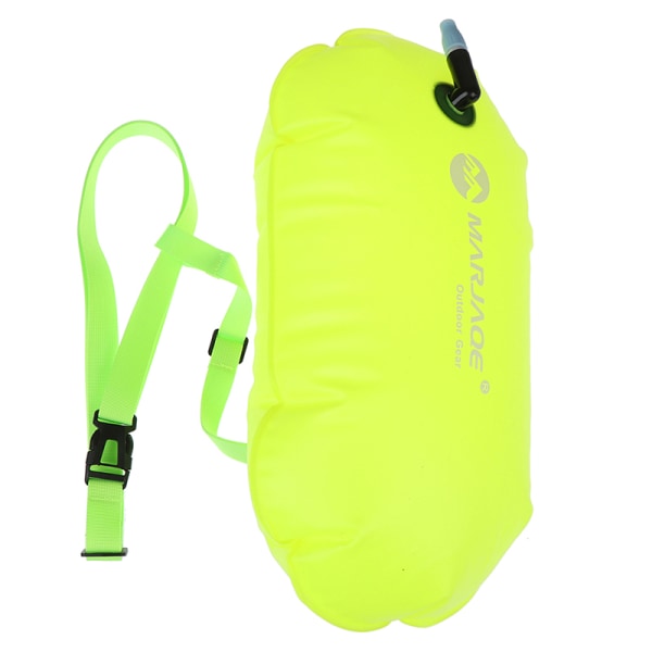 1 STK PVC Svømmebøye Sikkerhet Lufttørr slepeveske Float Oppblåsbar S Fluorescent Yellow
