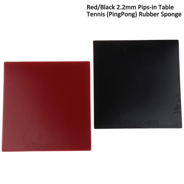 1 Stk Rød/Sort 2,2 mm Bordtennisracket Gummi Svamptrening Red one size