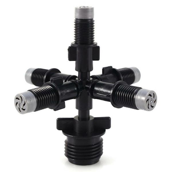 Trädgårdssprinkler bevattningsdimma dimma 5-huvud munstycksspray 1/2" Red 1pc