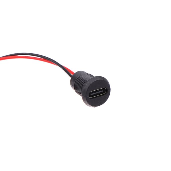 USB-C 2P høystrøms ladekontakt mutter snaplåsplate USB T A4