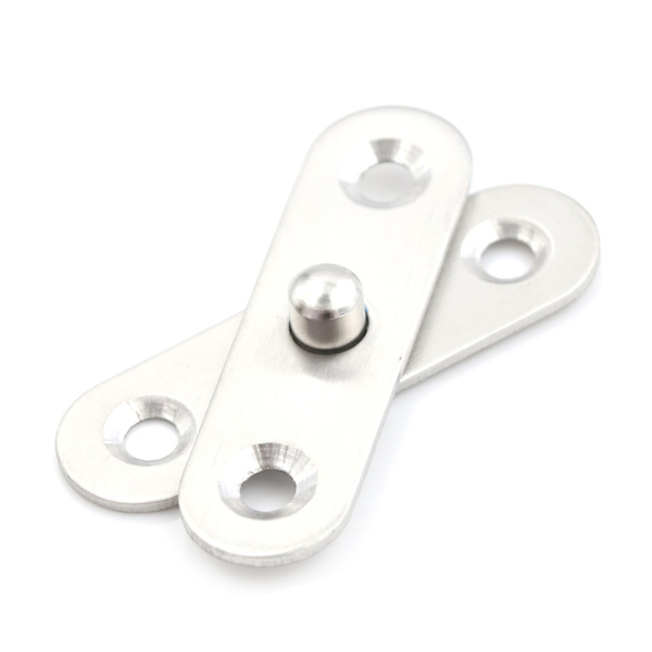 Ny 56 mm L hårdvara i rostfritt stål 360 graders roterande dörr Pi Silver one size