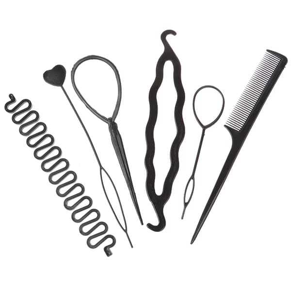 12 st/ set Barn curler hårfläta underhåll Spiral Twist H Black 2pcs