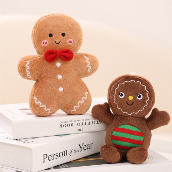 Julepynt Leker e Gingerbread Man Plysjleketøy Doll Pi coffee brown 15m