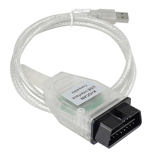 K DCAN-kytkin OBDII-diagnostiikkakaapeli IN-PA USB IN-PA-diagnostiikka White FT232