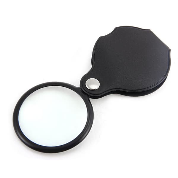 Fickminiförstoringsglas 5X50mm vikbart smyckesförstoringsglas