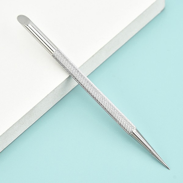 Double Ended Nail Pusher icle Remover Manikyr Pedikyr Skönhet Silver onesize