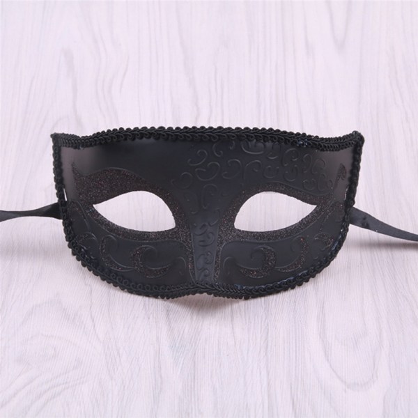 Maskerade masker for par venetiansk kvinne blonder menn PP Cosplay Black ONESIZE
