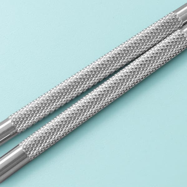 Double Ended Nail Pusher icle Remover Manicure Pedicure Beauty Silver onesize