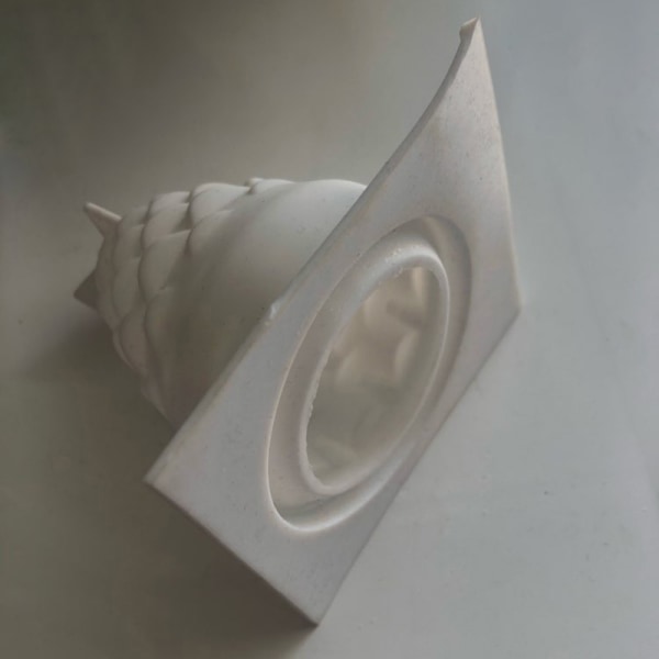 3D furukjegler silikonform for DIY stearinlysformer Silisium White onesize