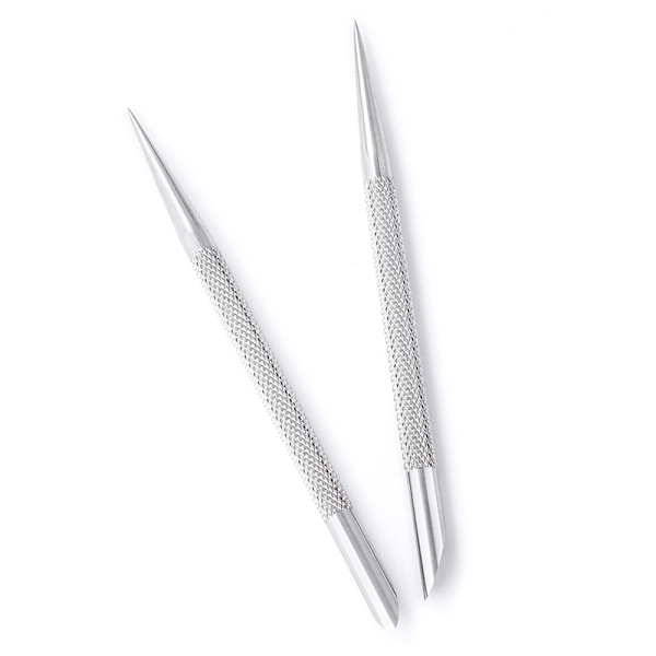 Double Ended Nail Pusher icle Remover Manikyr Pedikyr Skönhet Silver onesize