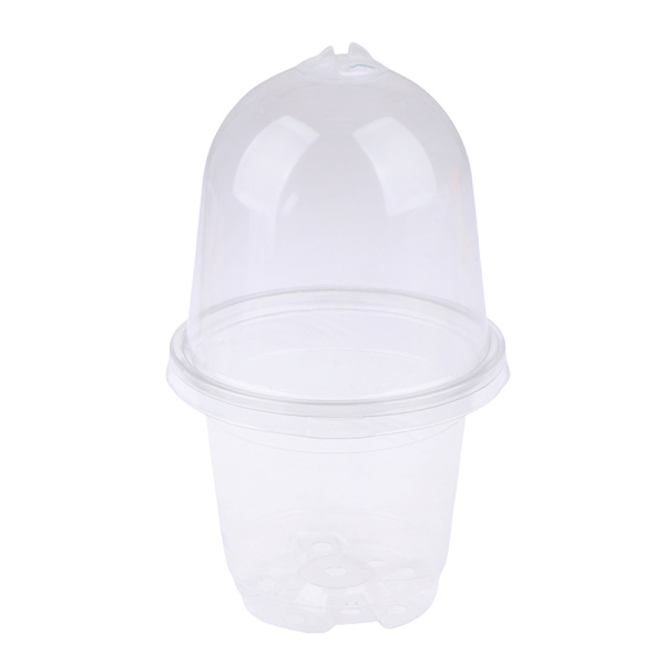 5 kpl lastenhuoneruukun läpinäkyvät muoviset PET-kupit, joissa on kansi Transparent 5Pcs
