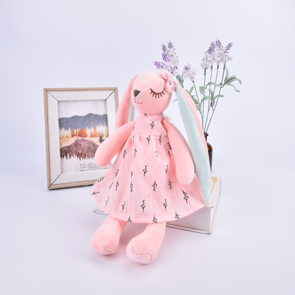 e Sarjakuva Long Ears Doll Sleeping Mate täytetyt pehmolelut Pink 35cm