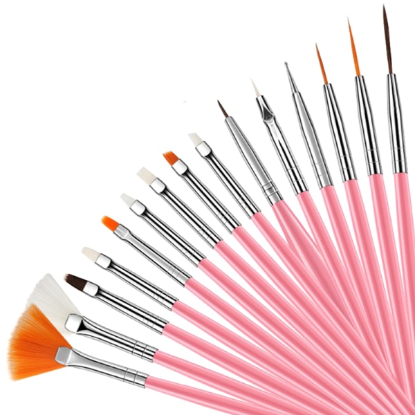 15 stk Dotting Pen Krystalhåndtag Negle DIY Art UV Gel Neglebørste 3