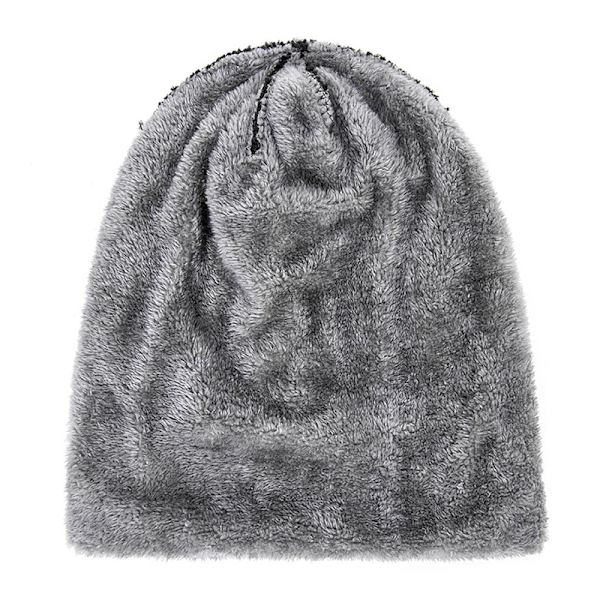 Vinterhatt för män Bomull Tjocka Varma mössor Hatt Mode Unisex Black one size