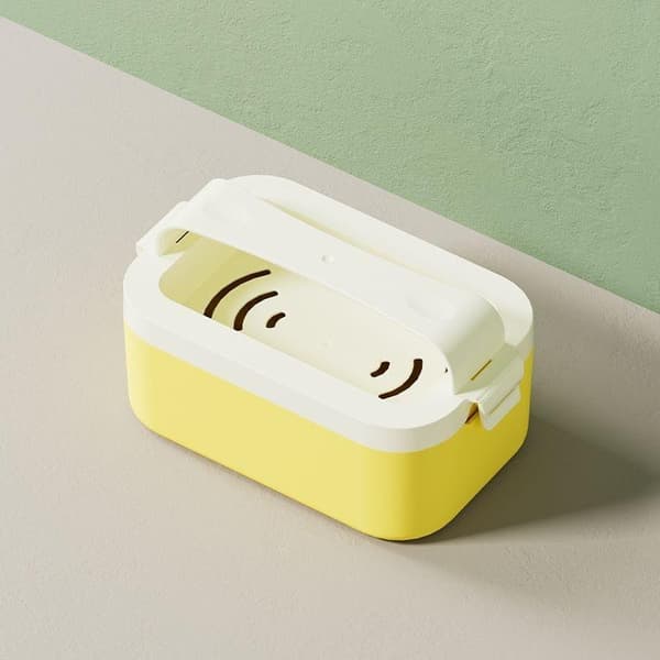 Hög Elasticitet Mesh Tvål Bubbellåda Multifunktionell Tvållåda H Yellow