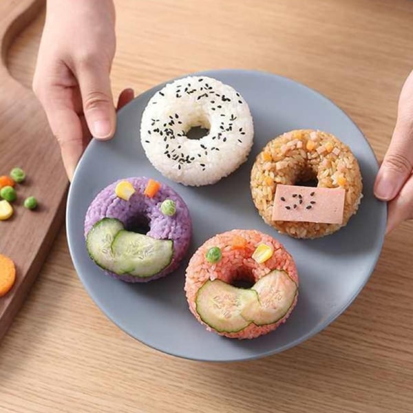 2 STK Creative Sushi Donut Shape Maker Rice Ball Mold Hjem Non-S Clear onesize