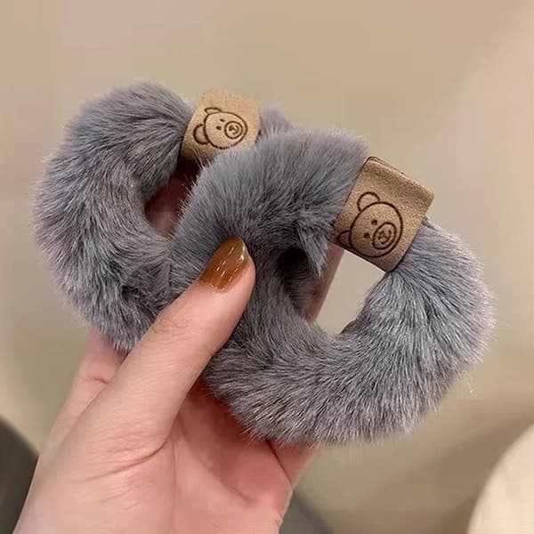 Efterår og vinter plys bamse håndklæde ring hårelastik og stil A3