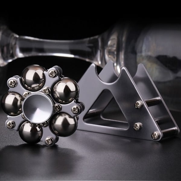 Ny Metal Spinner Antistress Hand Adult Toy Reliever Toy Gyrosc Silver one size