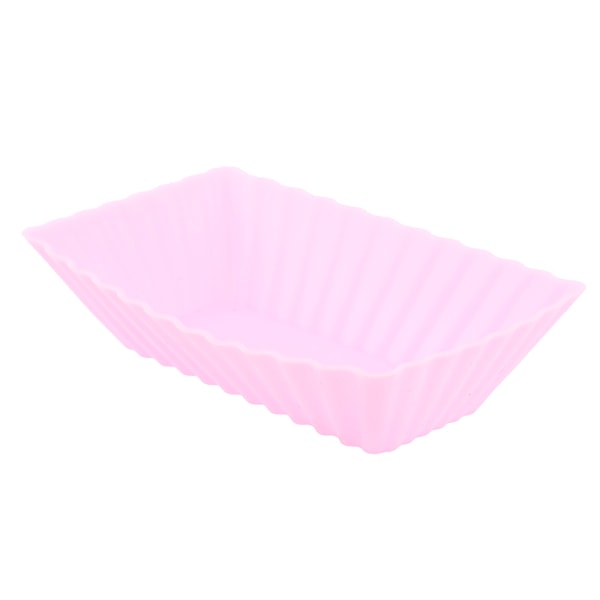 6 Stk Silikone Genanvendelig Kageform Gelé Bageform Cupcake Mak pink one size