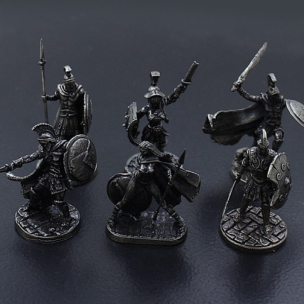 1 stk Gamle Spartan Rom Soliders Figurer Miniaturer Vintage Black B