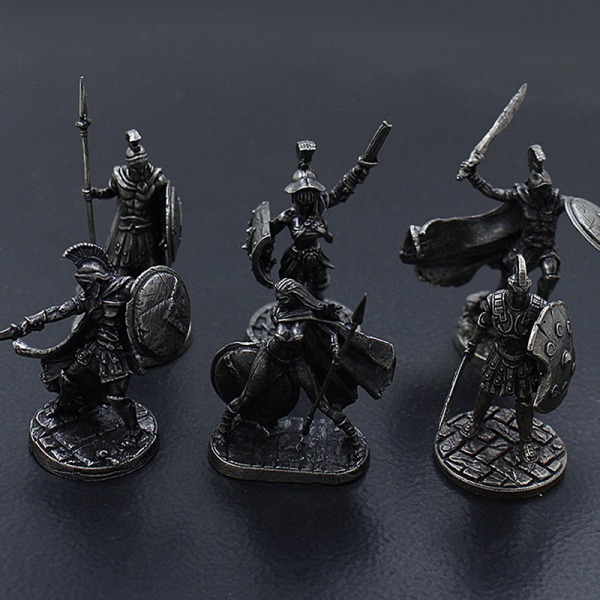 1 stk Gamle Spartan Rom Soliders Figurer Miniaturer Vintage Black J