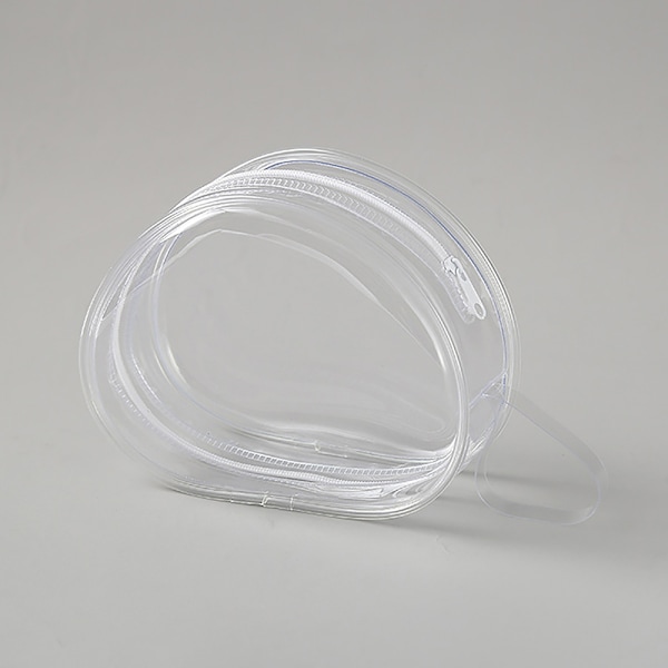 PVC Transparent Bröstlapp Förvaringsväska Dockförvaring Utomhus Du White