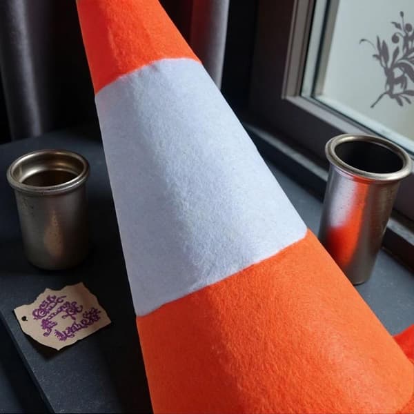 Sjov foldbar trafikkeglehat til rollespil på scenen for alle aldre one size