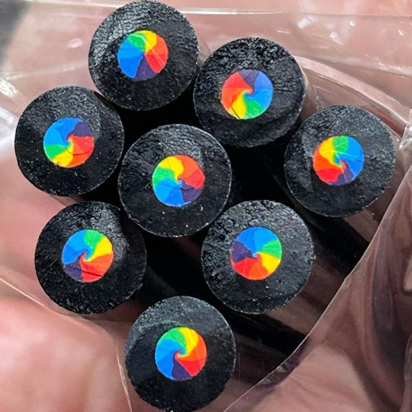 10 st 7 Färger Gradient Regnbågs Pennor Jumbo-Färgade Pennor f A 10Pcs