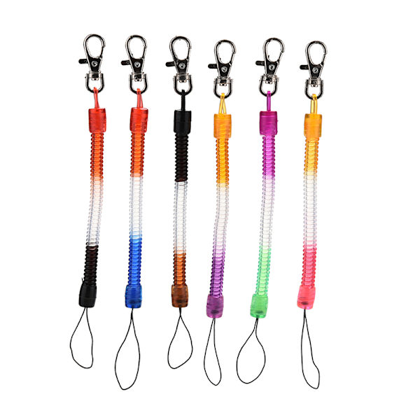 1st-Infällbar-Plast-Fjäder-Spiral-Spiral-Stretch-Nyckelring-Ri