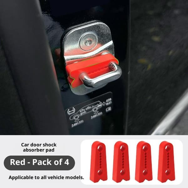 4 stk. bildørlåsdemper buffer lyddemper - absorberende demping P Red