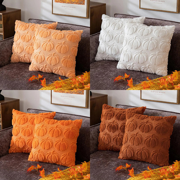 Pumpadynfodral Höst Orange Överkast Kuddfodral Mjuka P Brown
