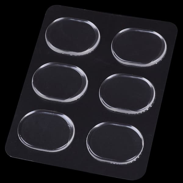 6 stk Drum mute pad silicon gel lyddæmper percussion instrument s Clear onesize