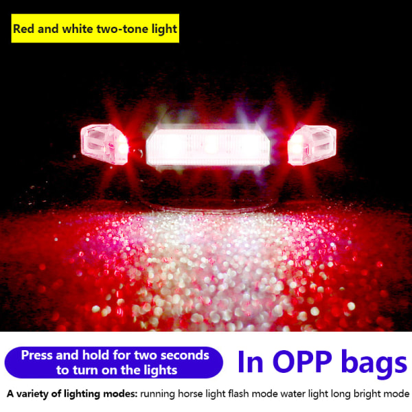 LED terrengsykkel bagasjeholder lys Vanntett sykkel bak Se F one size