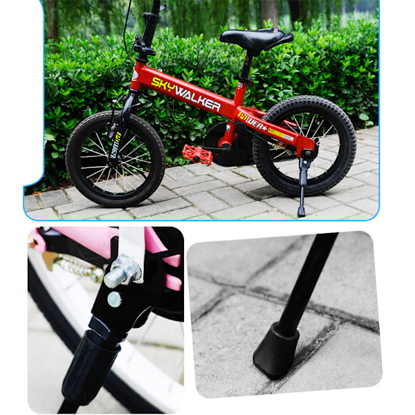 Stöd för barncykel, 12, 14, 16, 18 tum hjul, sidostöd 12