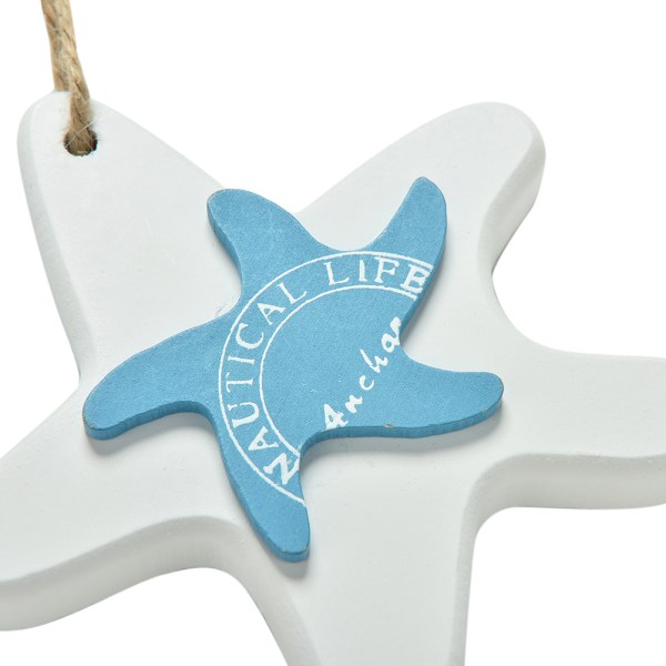 1 Stk Middelhavet Sjøstjerne Hung Fish Nautical Decor Hang Craf B One Size