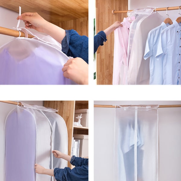 3st Kläder Dammskydd Cover Förvaring Resväska G Transparent 60*30*90