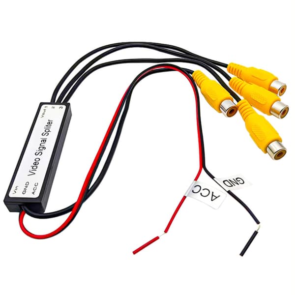 CVBS & AHD720P videosignalsplitter 1 til 3 utganger RCA videoboks onesize