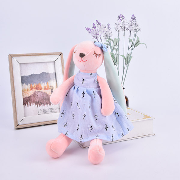 e Sarjakuva Long Ears Doll Sleeping Mate täytetyt pehmolelut Blue 35cm