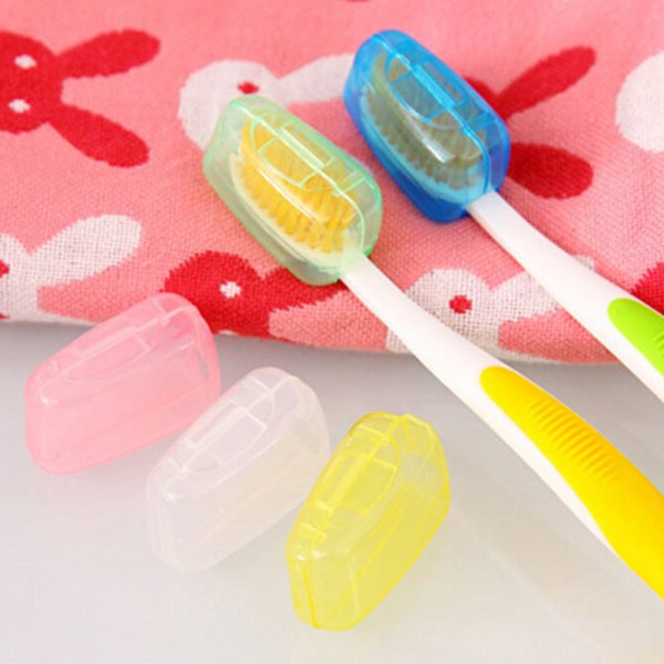 1st/ set Bärbar tandborstskyddshållare YKS bakteriesäker cover color random 4*2*2.5CM