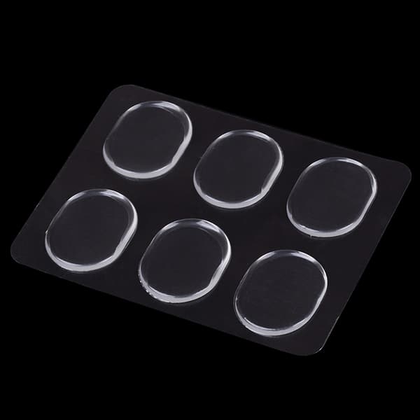 6 stk Drum mute pad silicon gel lyddæmper percussion instrument s Clear onesize